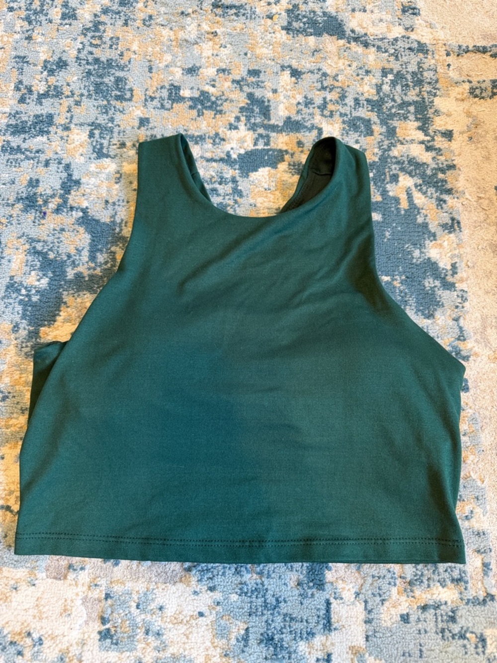 Kyodan Dark Green Cropped Tank - Scoop Neck